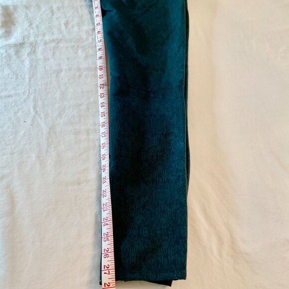 Anthropologie Pilcro and The Letterpress Green Jacquard Ankle Zip‎ Pants… - Picture 9 of 13